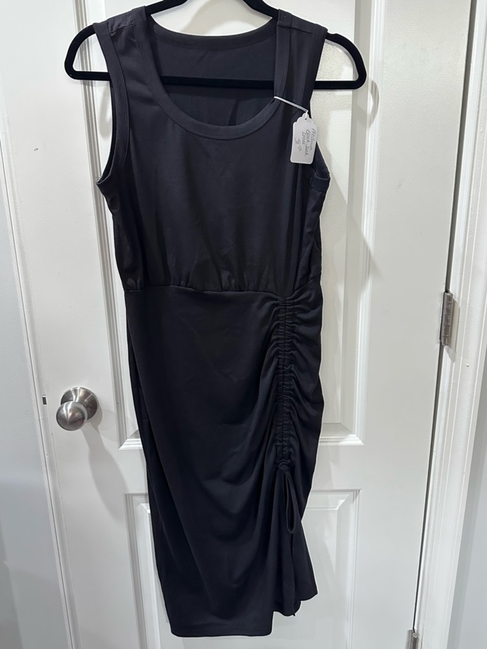 Black Midi Cinch Dress